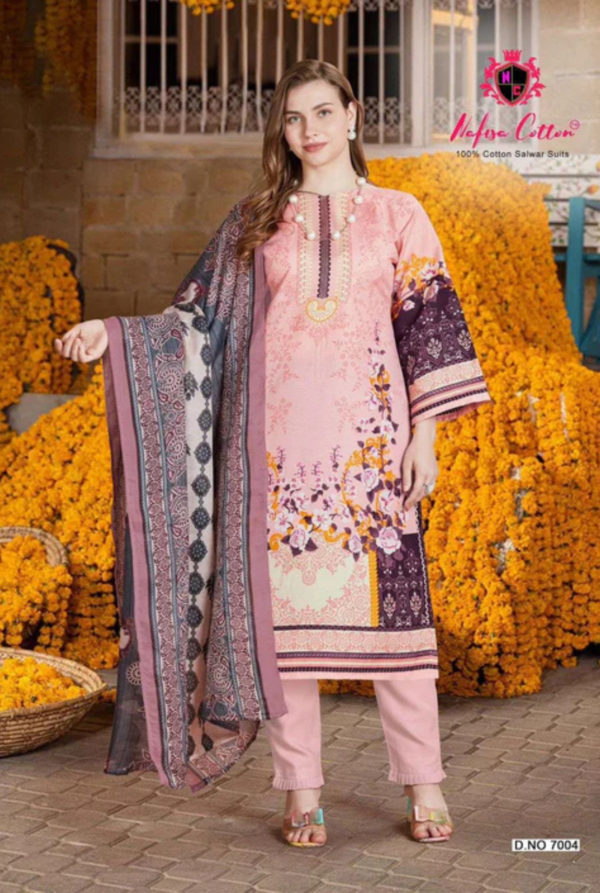 Soft Cotton Digital Style Printed Unstitched Salwar with Cotton Dupatta