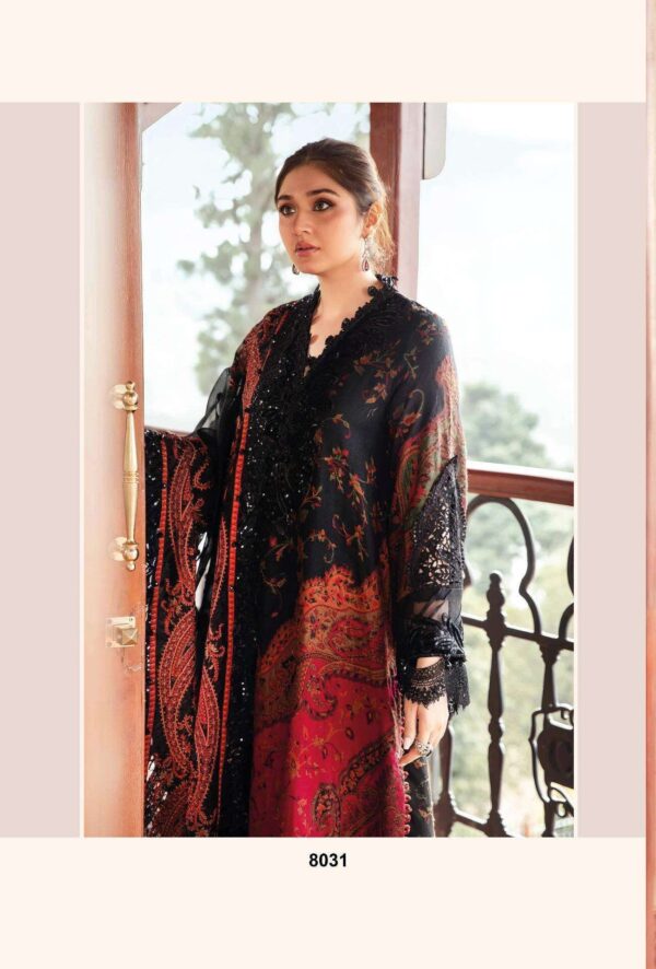 Viscose Rayon Semi-Stitched Pakistani Suit with Heavy Patch & Cotton Dupatta