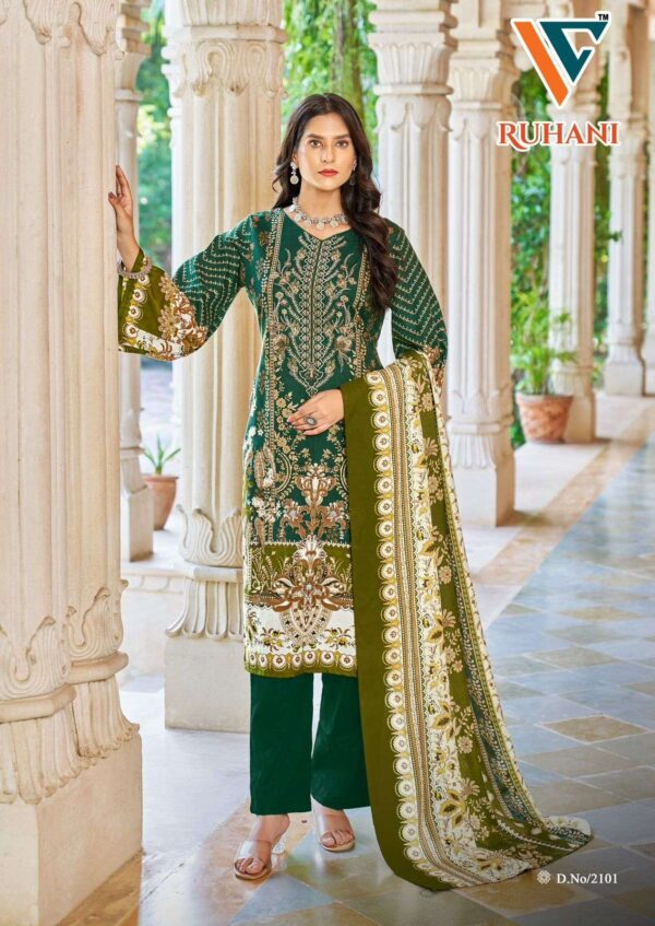 Green Cotton Digital Print  Salwar Kameez With Cotton Dupatta