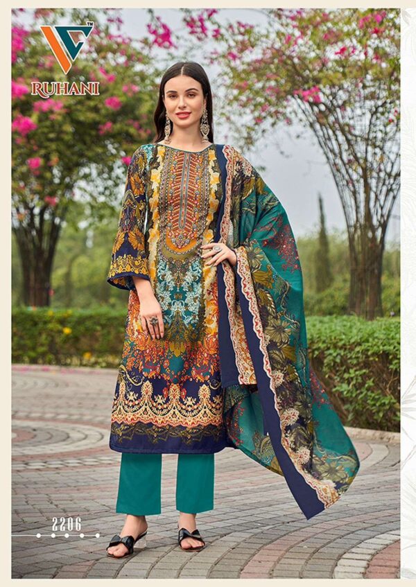 Yellow and green Cotton Digital Print  Salwar Kameez With Cotton Dupatta