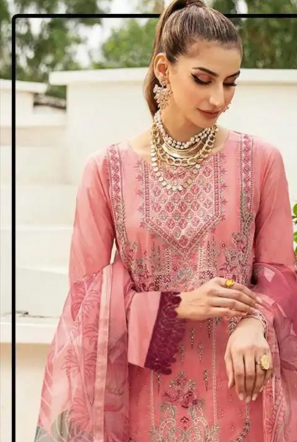 Beautiful Onion Pink Rayon Salwar Suit With Heavy Floral Embroidery Perfect For Summer 2025