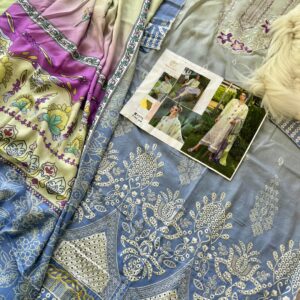 Shaded Cambric Cotton Chikankari Salwar Suit